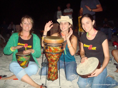 Chrissy, Kelly, and Sarah at the Bonfire