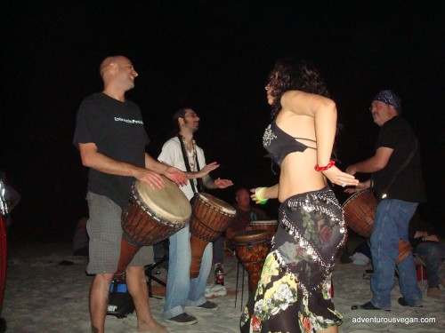 Drummers and Dancers at the Bonfire